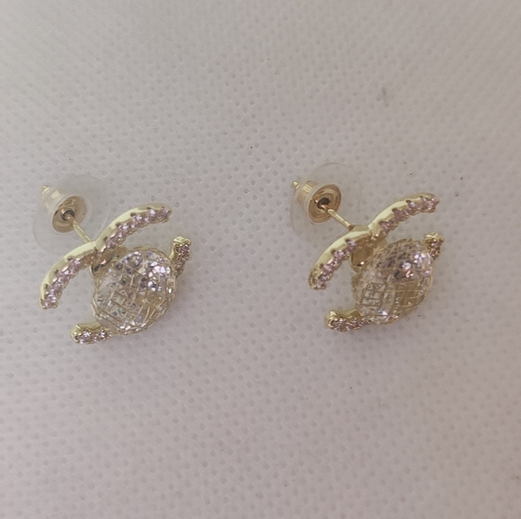 Elegant Gold and Silver With A Unique Branding Earrings - Picture 3 of 7